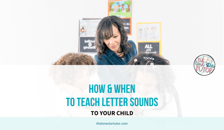 Parent teaching letter sounds